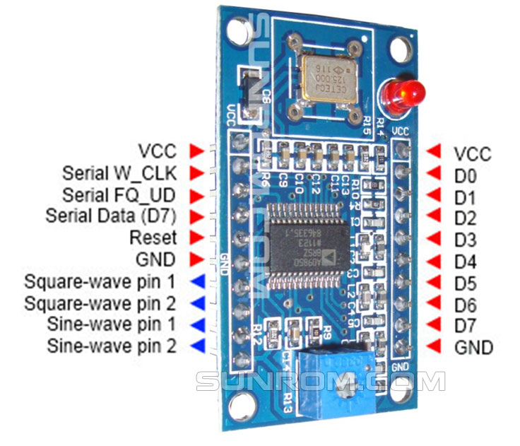 Arduino + AD9850 DDS